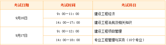 2018年一級(jí)建造師考試時(shí)間是什么時(shí)候？